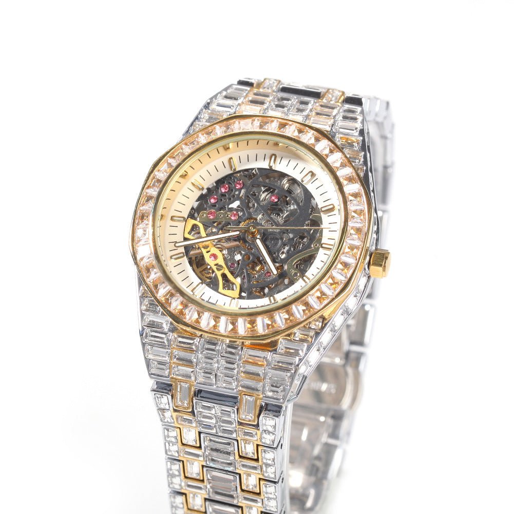Bling Full Diamond Fashion Mechanical Watch Hip Hop Ice Watch - TONGSHOP