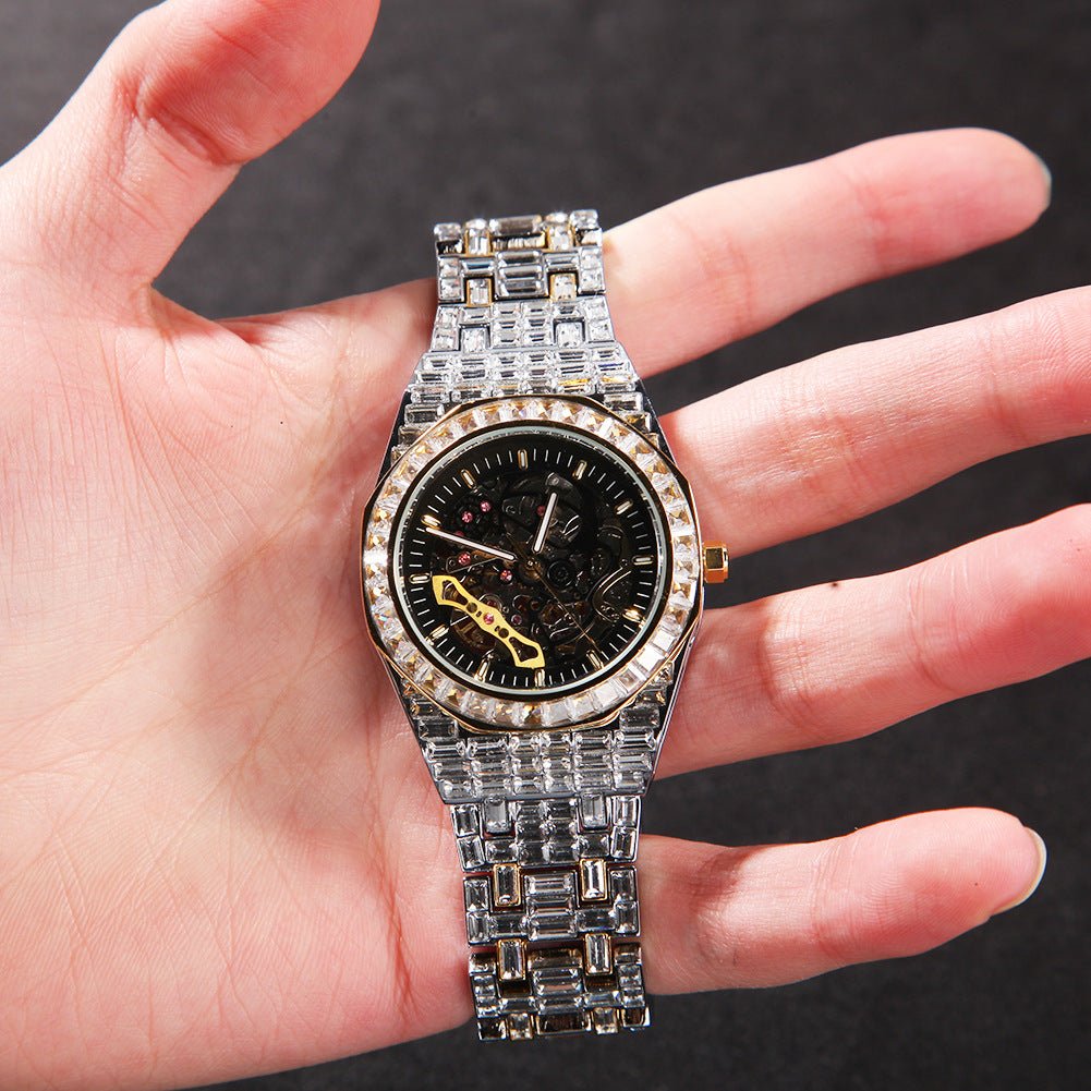 Bling Full Diamond Fashion Mechanical Watch Hip Hop Ice Watch - TONGSHOP