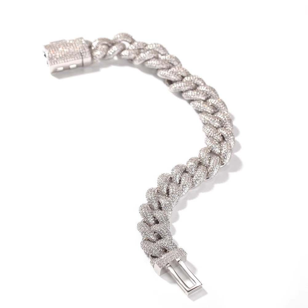 Bubble Diamond Cuban Ice Bracelet - 15mm - TONGSHOP