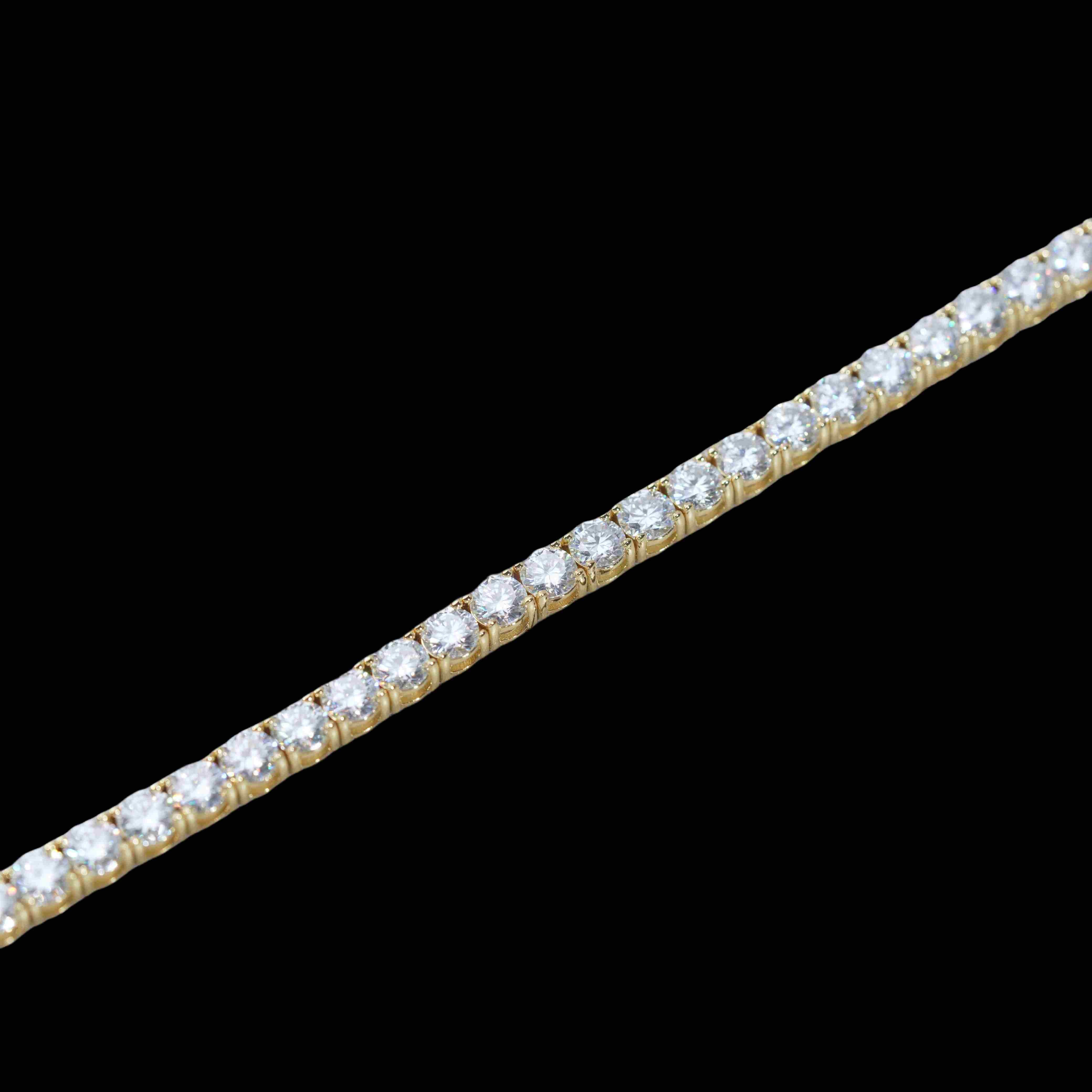 Bundle 2 - Row Prong Cuban - 19mm & Tennis in Gold - 5mm - TONGSHOP