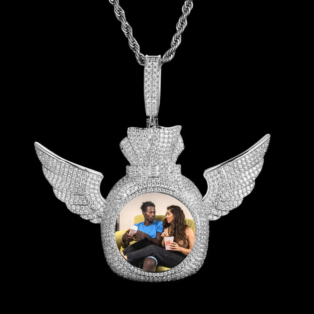 Creative Money Bag Memory Photo Pendant - 75mm - TONGSHOP / Length:16 / Length:18