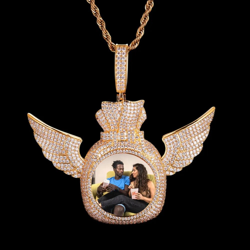 Creative Money Bag Memory Photo Pendant - 75mm - TONGSHOP / Length:16 / Length:18