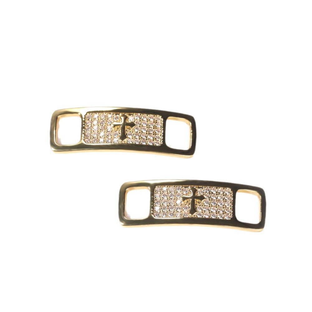 Cross Smiley Face Heartbroken Shoe Buckle Accessories - TONGSHOP