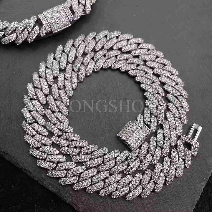 Cuban Full Diamond Necklace - 14mm - TONGSHOP