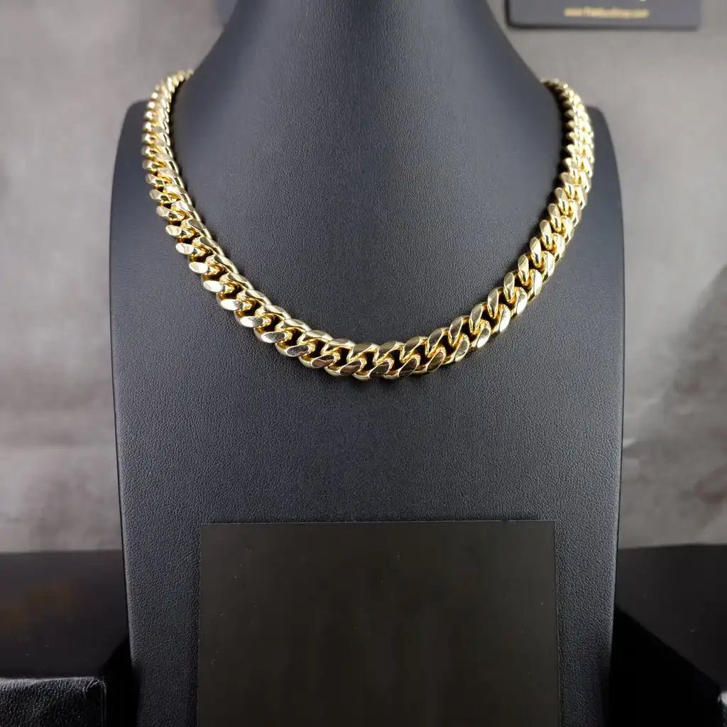 CUBAN LINK CHAIN IN YELLOW GOLDPLATED - 10MM - TONGSHOP