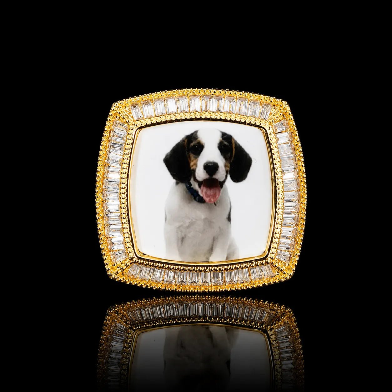 Custom 3D Photo Square Ring - TONGSHOP / Length:16 / Length:18