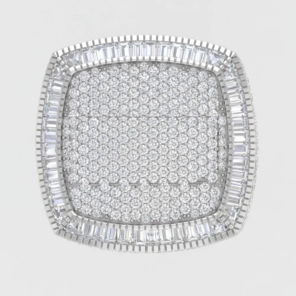 Custom Diamond 3D Iced - Out Letter Ring – 28mm - TONGSHOP / Length:16 / Length:18