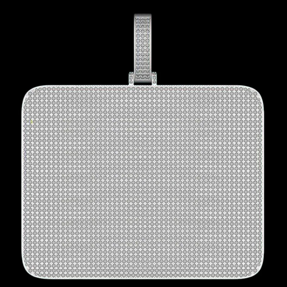 Custom Diamond - Set 3D Letter Rectangular Pendant – 80mm - TONGSHOP / Length:16 / Length:18