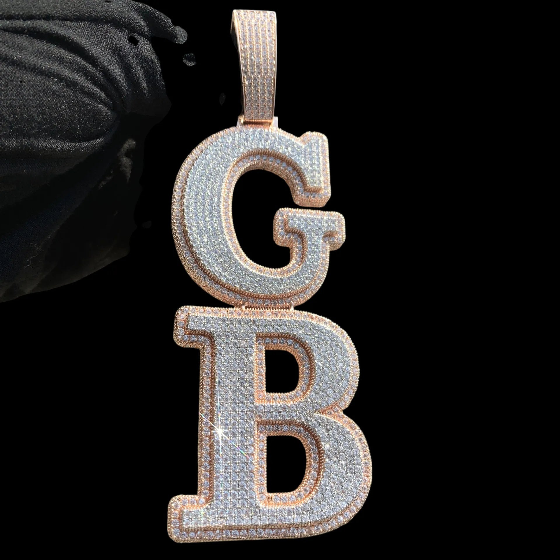 Custom Double - Layer Vertical - Split Letter Pendant - TONGSHOP / Length:16 / Length:18