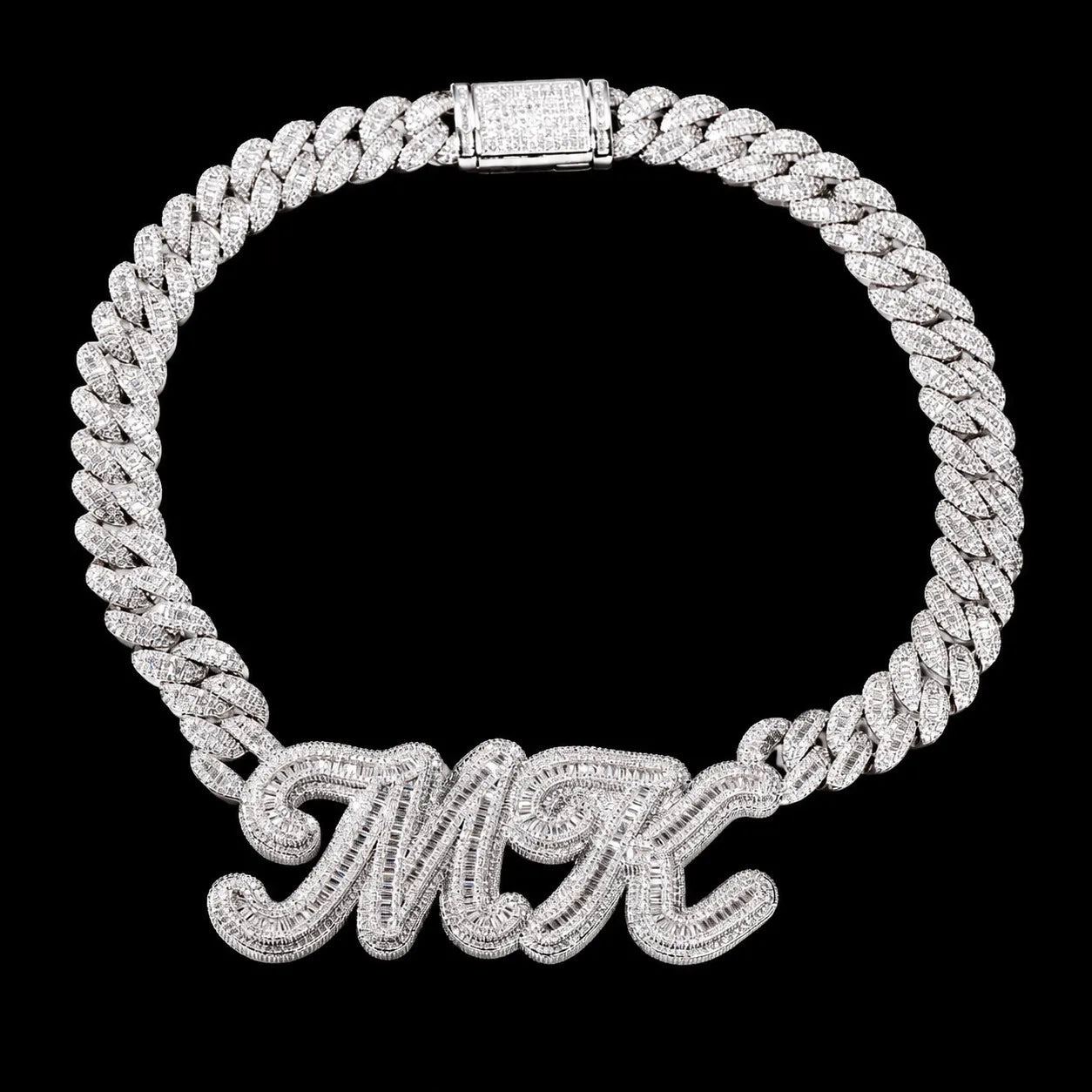 Custom Letter Miami Iced - Out Cuban Chain - 20mm - TONGSHOP / Length:16 / Length:18