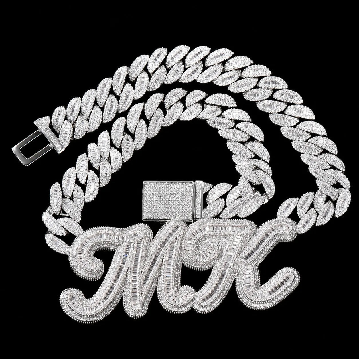 Custom Letter Miami Iced - Out Cuban Chain - 20mm - TONGSHOP / Length:16 / Length:18