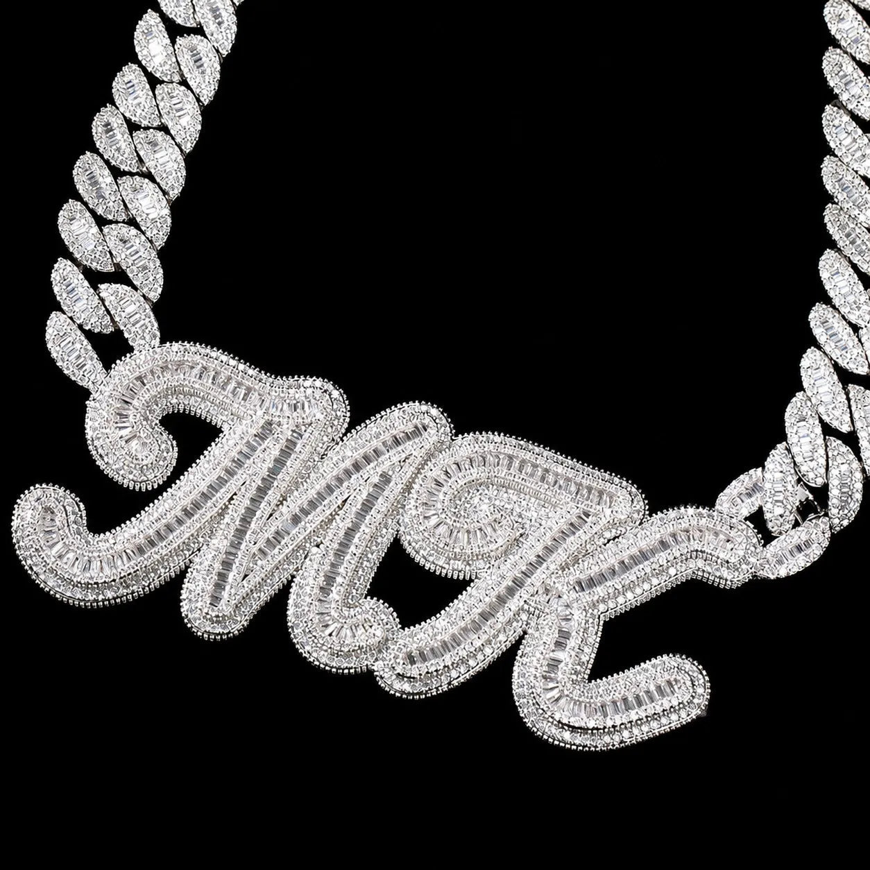 Custom Letter Miami Iced - Out Cuban Chain - 20mm - TONGSHOP / Length:16 / Length:18