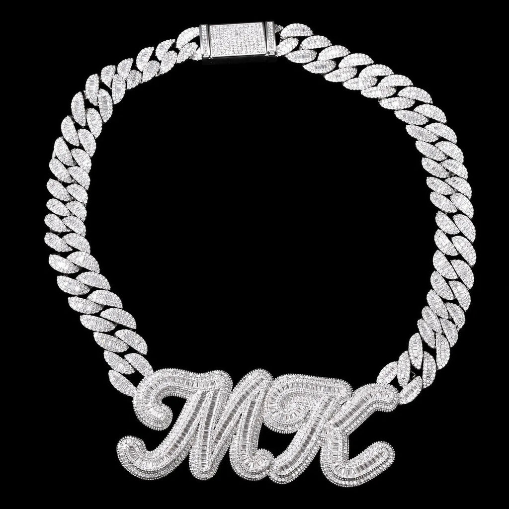 Custom Letter Miami Iced-Out Cuban Chain – 20mm