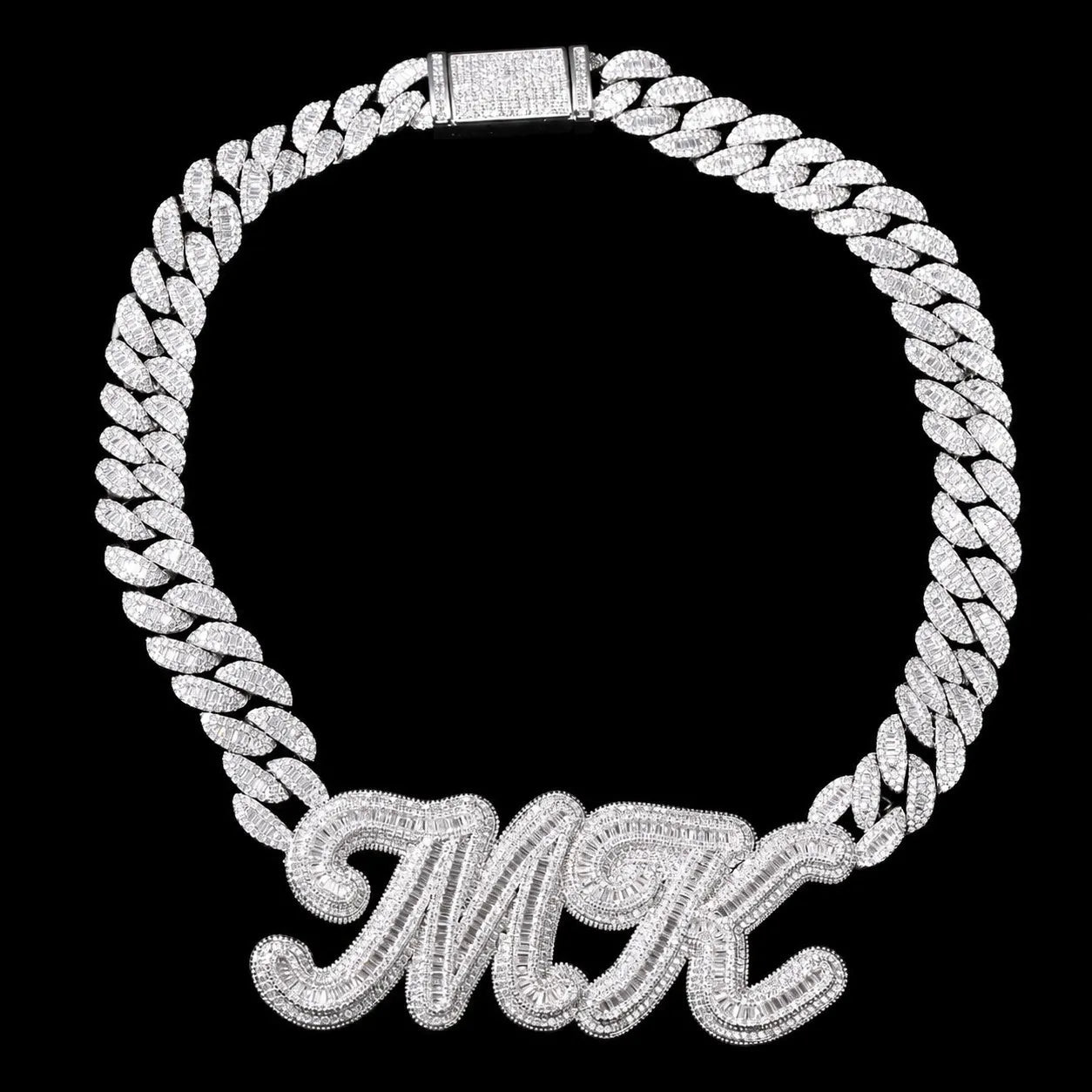 Custom Letter Miami Iced - Out Cuban Chain - 20mm - TONGSHOP / Length:16 / Length:18