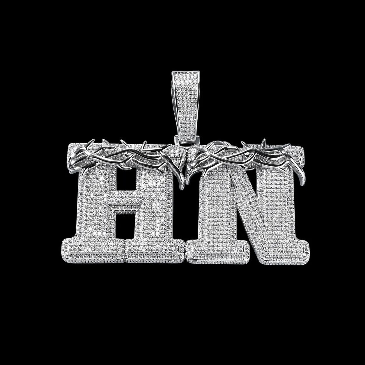 Custom Thorn - Style Letter Pendant - TONGSHOP / Length:16 / Length:18