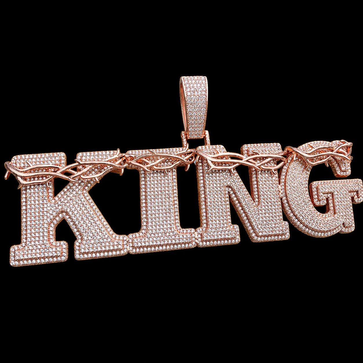 Custom Thorn - Style Letter Pendant - TONGSHOP / Length:16 / Length:18