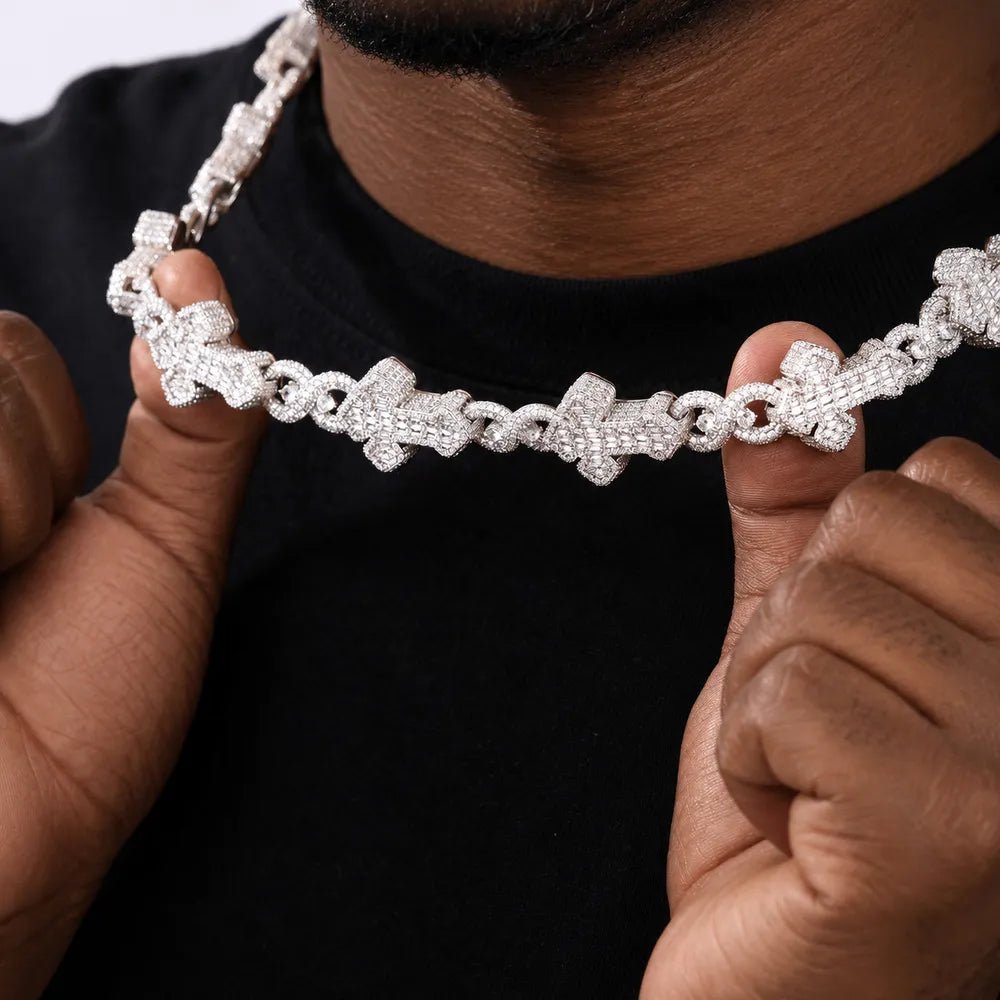 Diamond Cross Iced-Out Chain - 20mm - TONGSHOP / Length:16 / Length:18