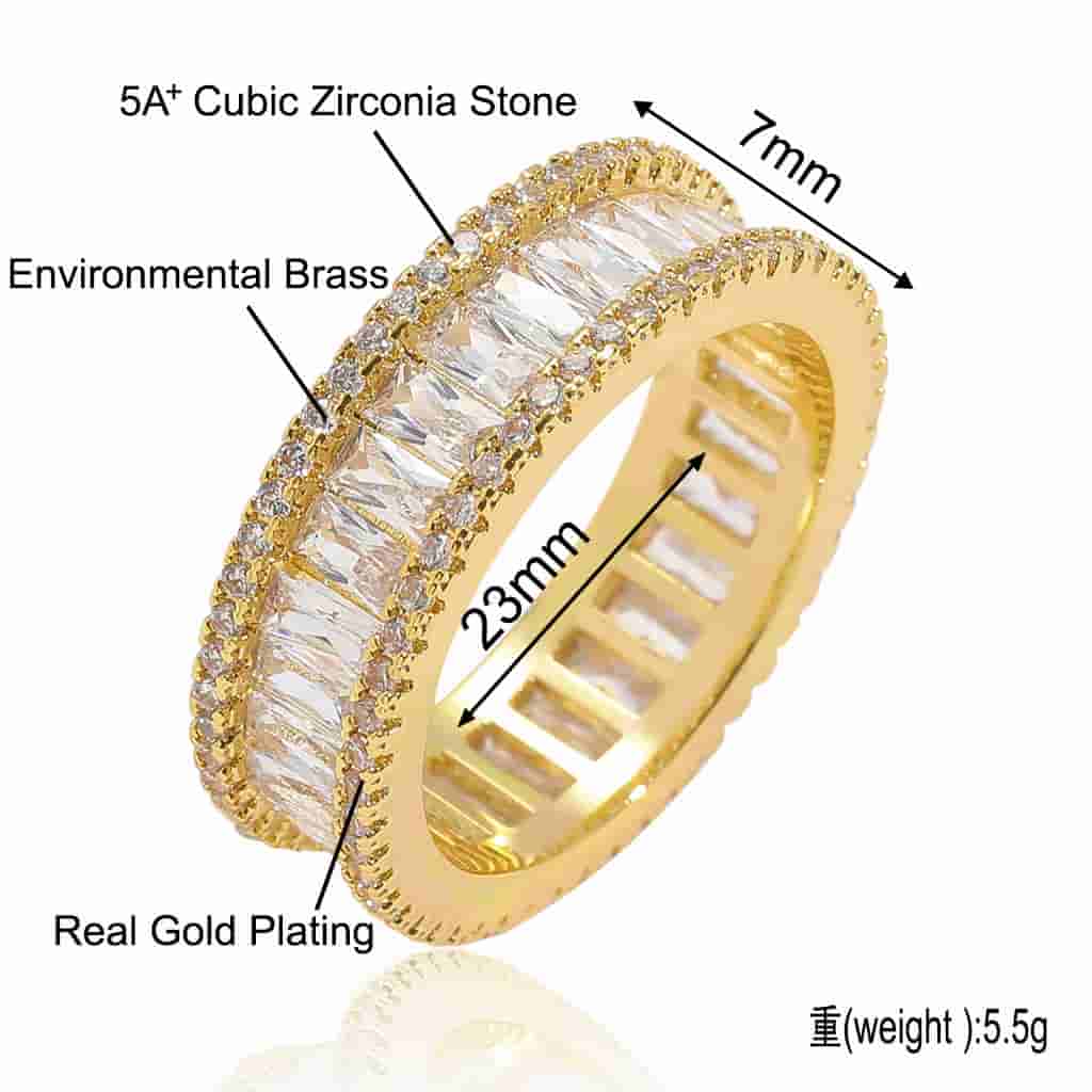Diamond T Square Diamond Ring - TONGSHOP