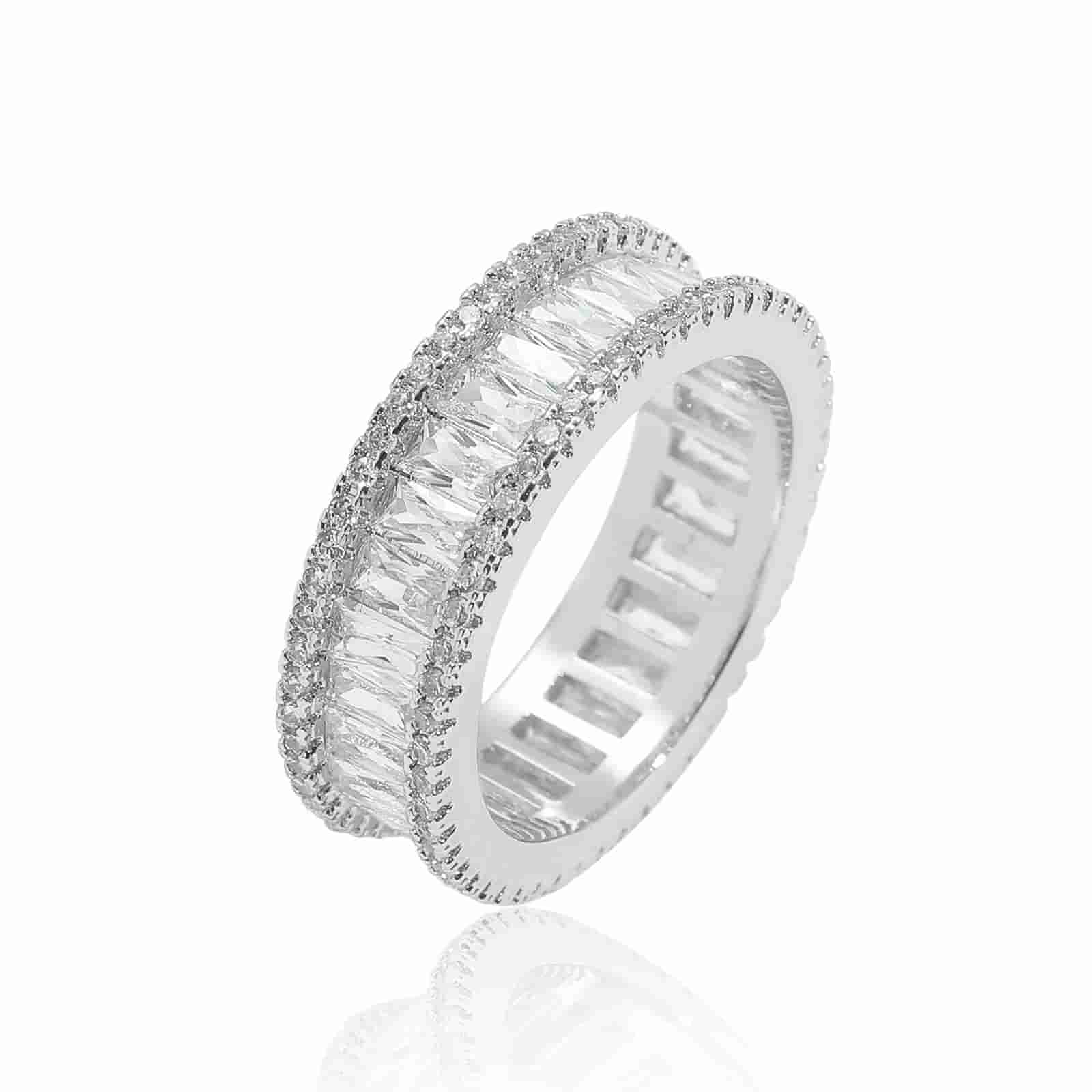 Diamond T Square Diamond Ring - TONGSHOP