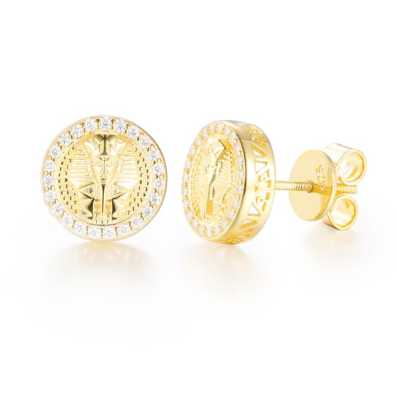Egyptian Style S925 VVS Moissanite Pharaoh Earrings - TONGSHOP