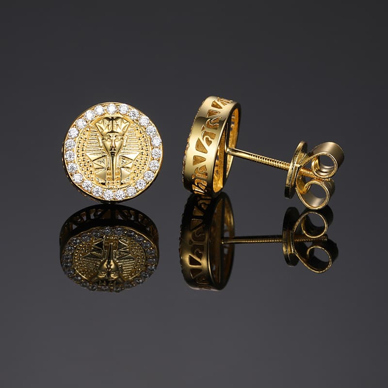 Egyptian Style S925 VVS Moissanite Pharaoh Earrings - TONGSHOP