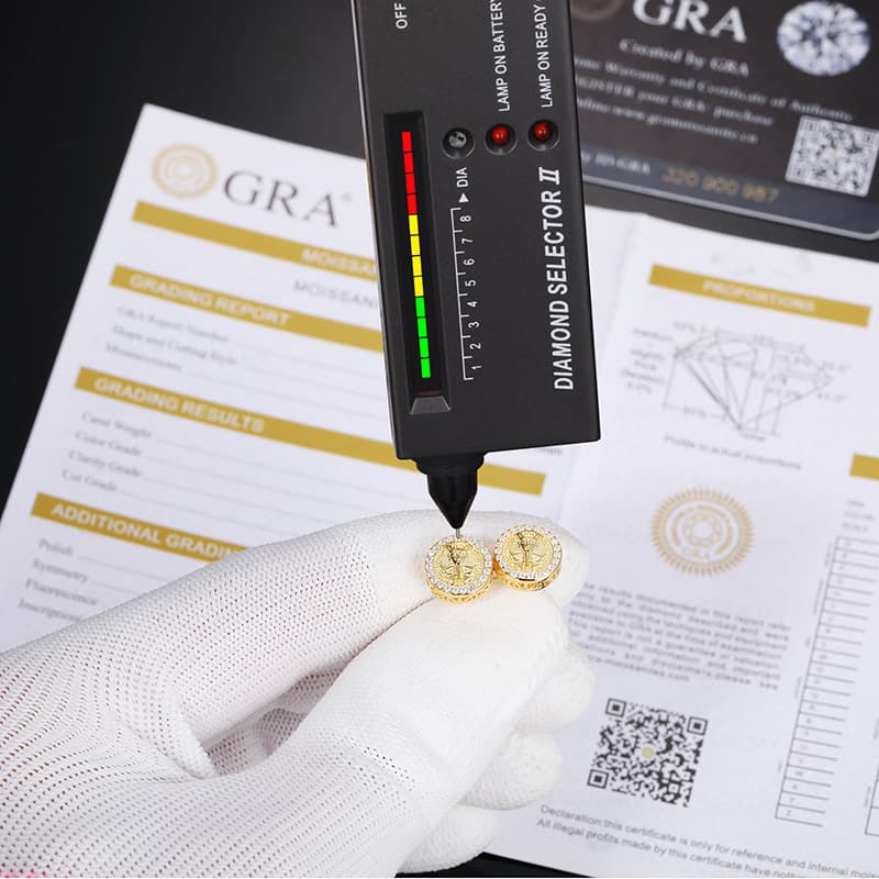 Egyptian Style S925 VVS Moissanite Pharaoh Earrings - TONGSHOP