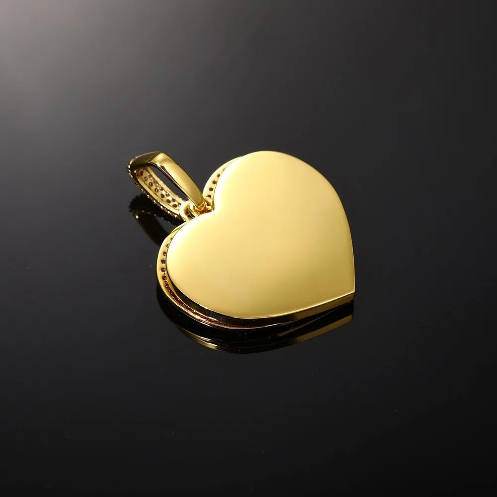 Engraved MOM Memory Custom Photo Round Flip Pendant - 37mm - TONGSHOP / Length:16 / Length:18