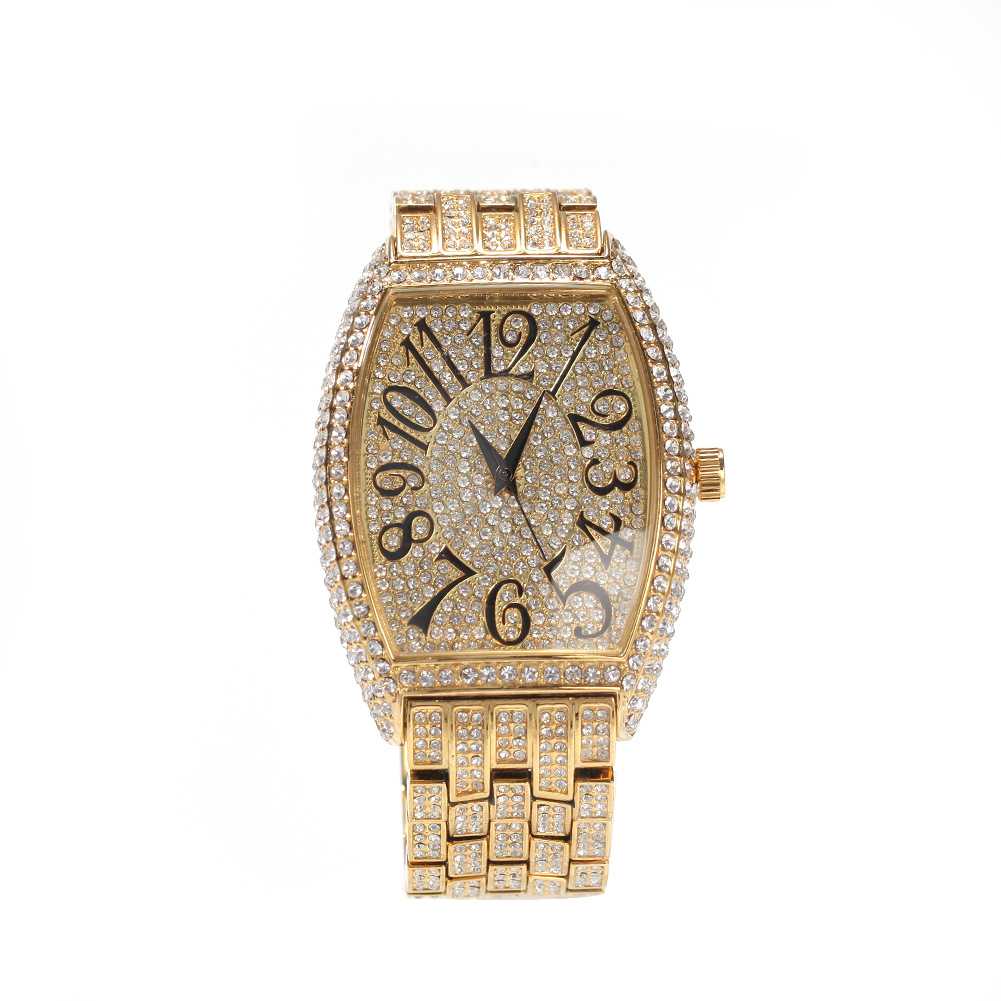 Fashion Square Full Diamond Ice Watch - TONGSHOP