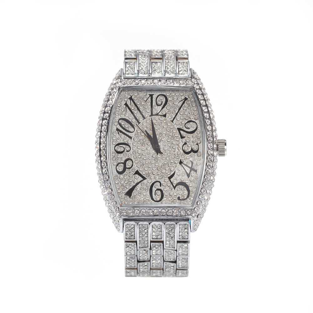 Fashion Square Full Diamond Ice Watch - TONGSHOP