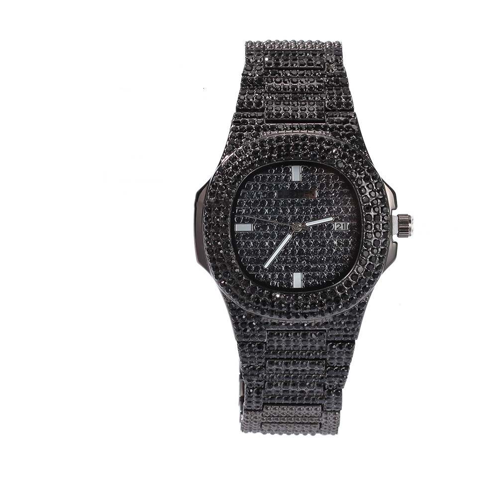 Fashionable Diamond - Encrusted Gypsophila Hip - Hop Watch - TONGSHOP