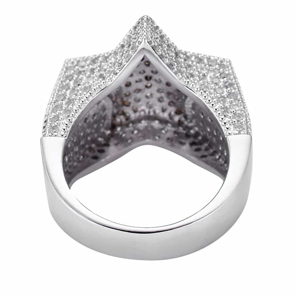 Five - Pointed Star Full Diamond Ring for Hip - Hop Men - TONGSHOP