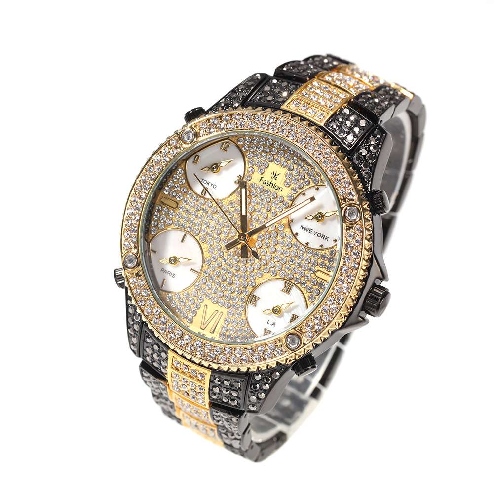 Full Diamond Big Dial Hip Hop Ice Watch - TONGSHOP