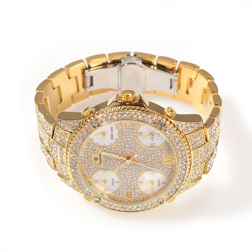 Full Diamond Big Dial Hip Hop Ice Watch - TONGSHOP