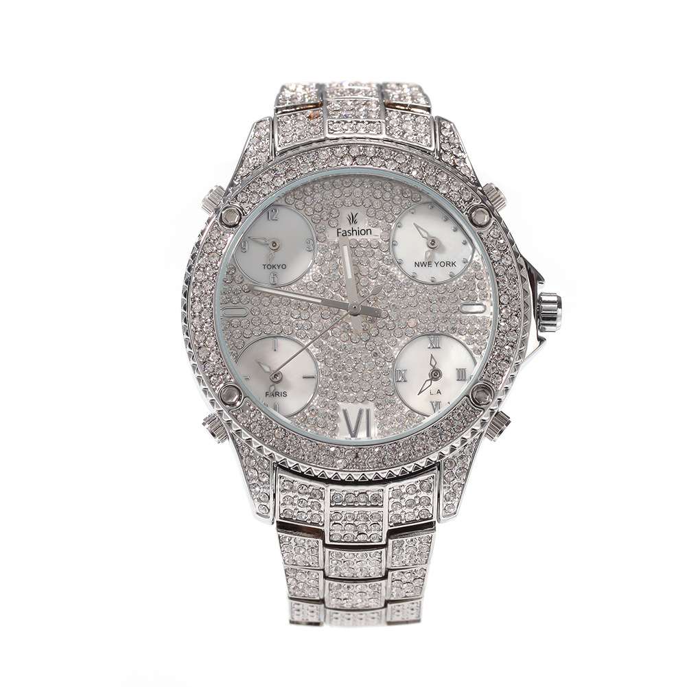 Full Diamond Big Dial Hip Hop Ice Watch - TONGSHOP