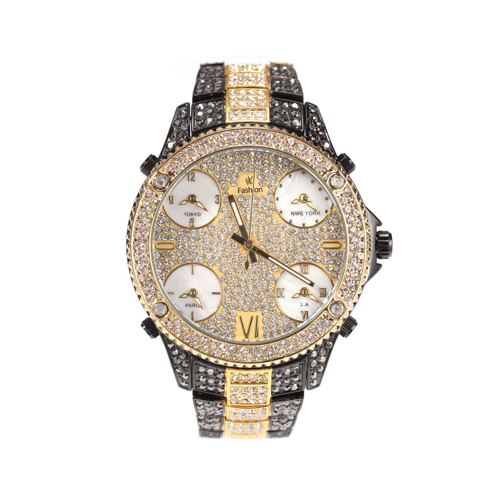 Full Diamond Big Dial Hip Hop Ice Watch - TONGSHOP
