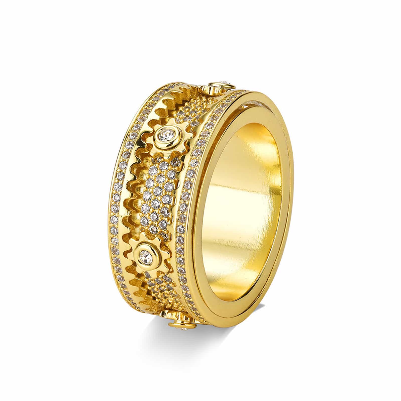 Full Diamond Gear Rotating Ring - TONGSHOP