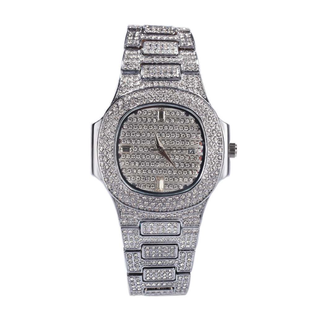 Full Diamond Hip Hop Fashion Men's Ice Watch - TONGSHOP
