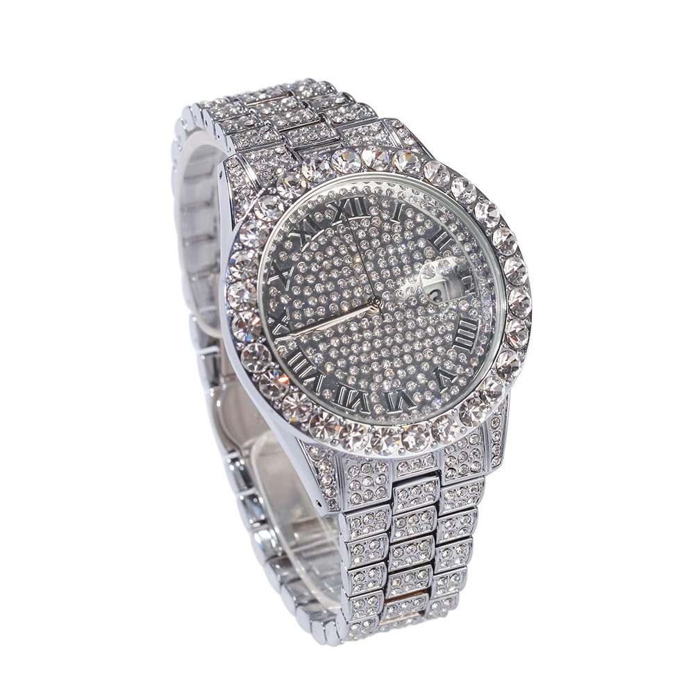 Full Diamond Waterproof Hip Hop Punk Ice Watch - TONGSHOP