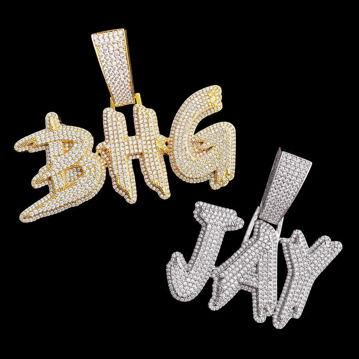 Fully Iced - Out Custom Letter Name Pendant - TONGSHOP / Length:16 / Length:18