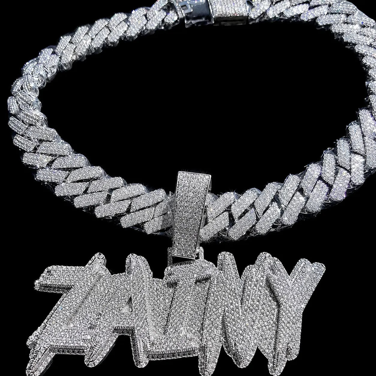 Fully Iced - Out Custom Letter Name Pendant - TONGSHOP / Length:16 / Length:18