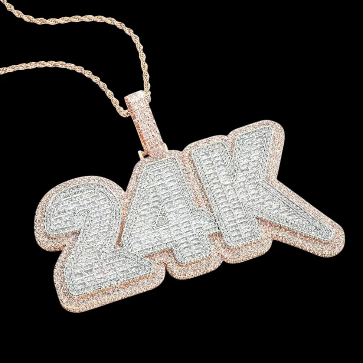 Fully Iced - Out Large Custom Letter Pendant - TONGSHOP / Length:16 / Length:18
