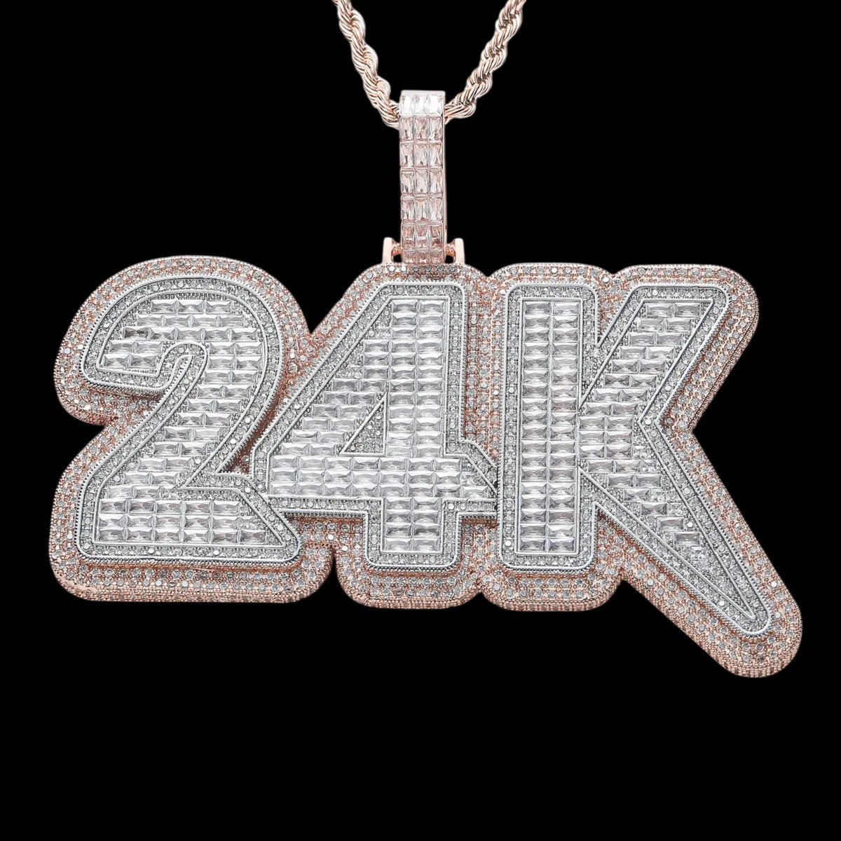Fully Iced - Out Large Custom Letter Pendant - TONGSHOP / Length:16 / Length:18