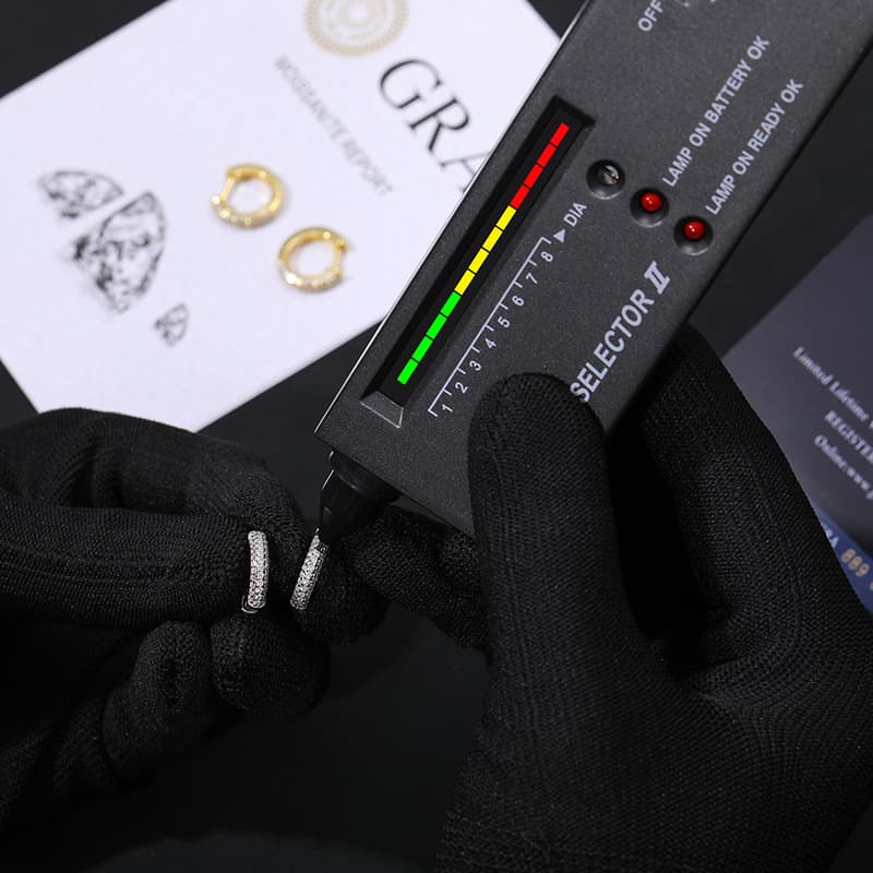 Handcrafted S925 Full Moissanite VVS Earrings - TONGSHOP