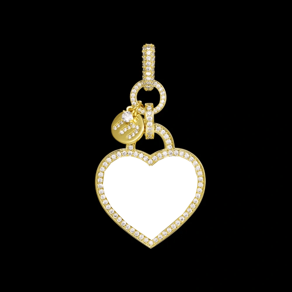 Heartfelt Love Custom Photo Heart Pendant - 35mm - TONGSHOP / Length:16 / Length:18