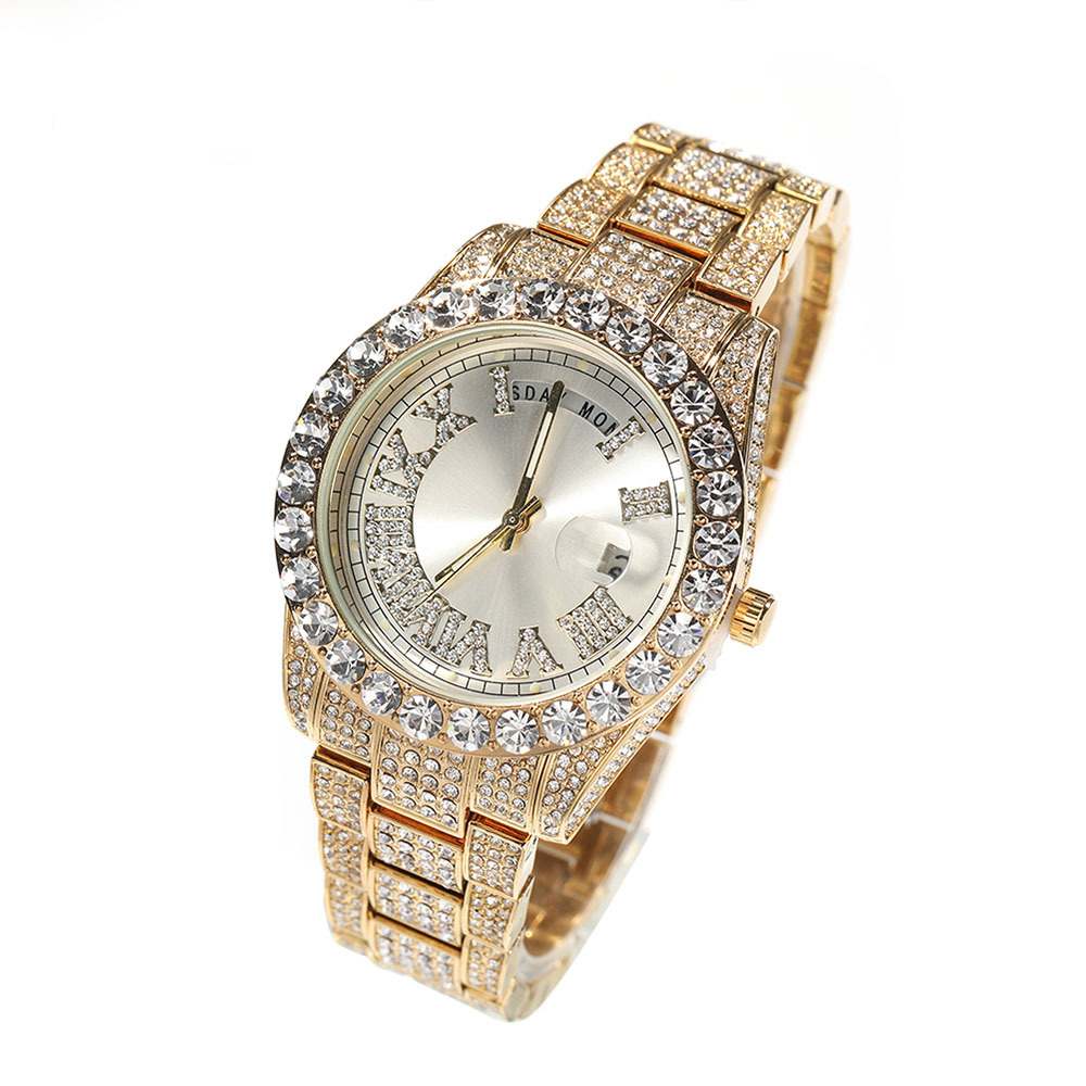 Hip Hop Full Diamond Fashion Quartz Watch - TONGSHOP