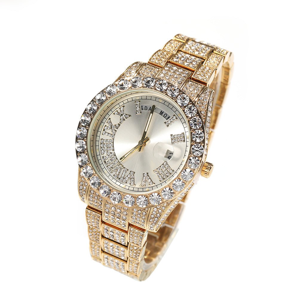 Hip Hop Full Diamond Fashion Quartz Watch - TONGSHOP