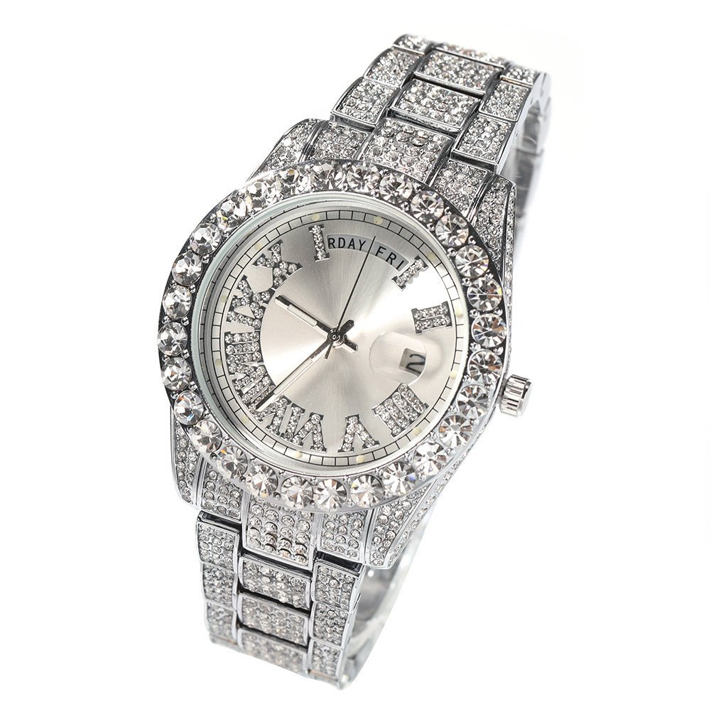 Hip Hop Full Diamond Fashion Quartz Watch - TONGSHOP