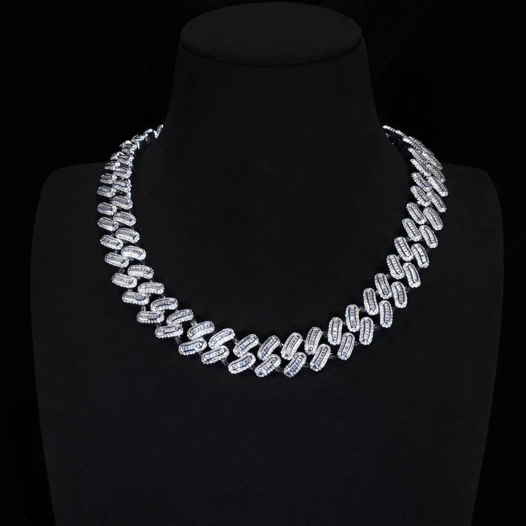 Iced Baguette Cuban Chain - 15mm - TONGSHOP