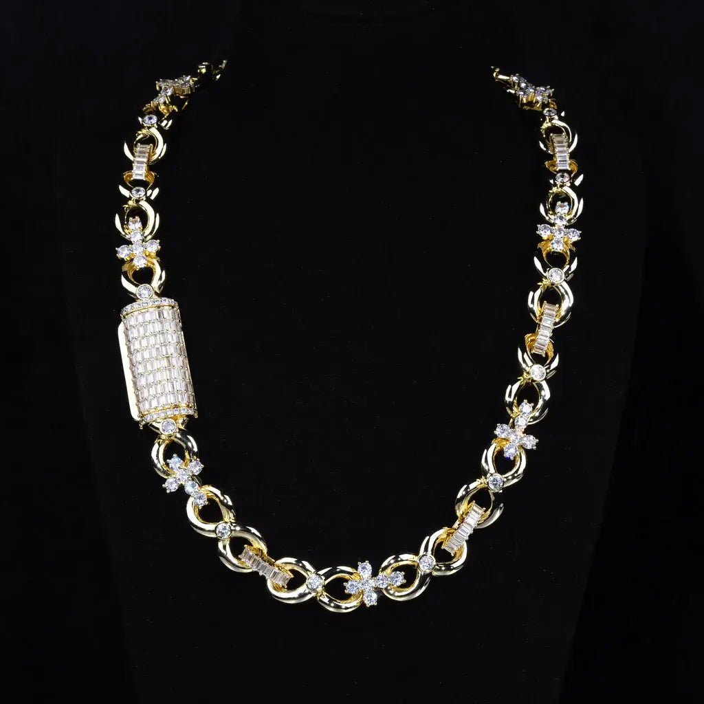 Iced Cross Link Chain - 14mm - TONGSHOP