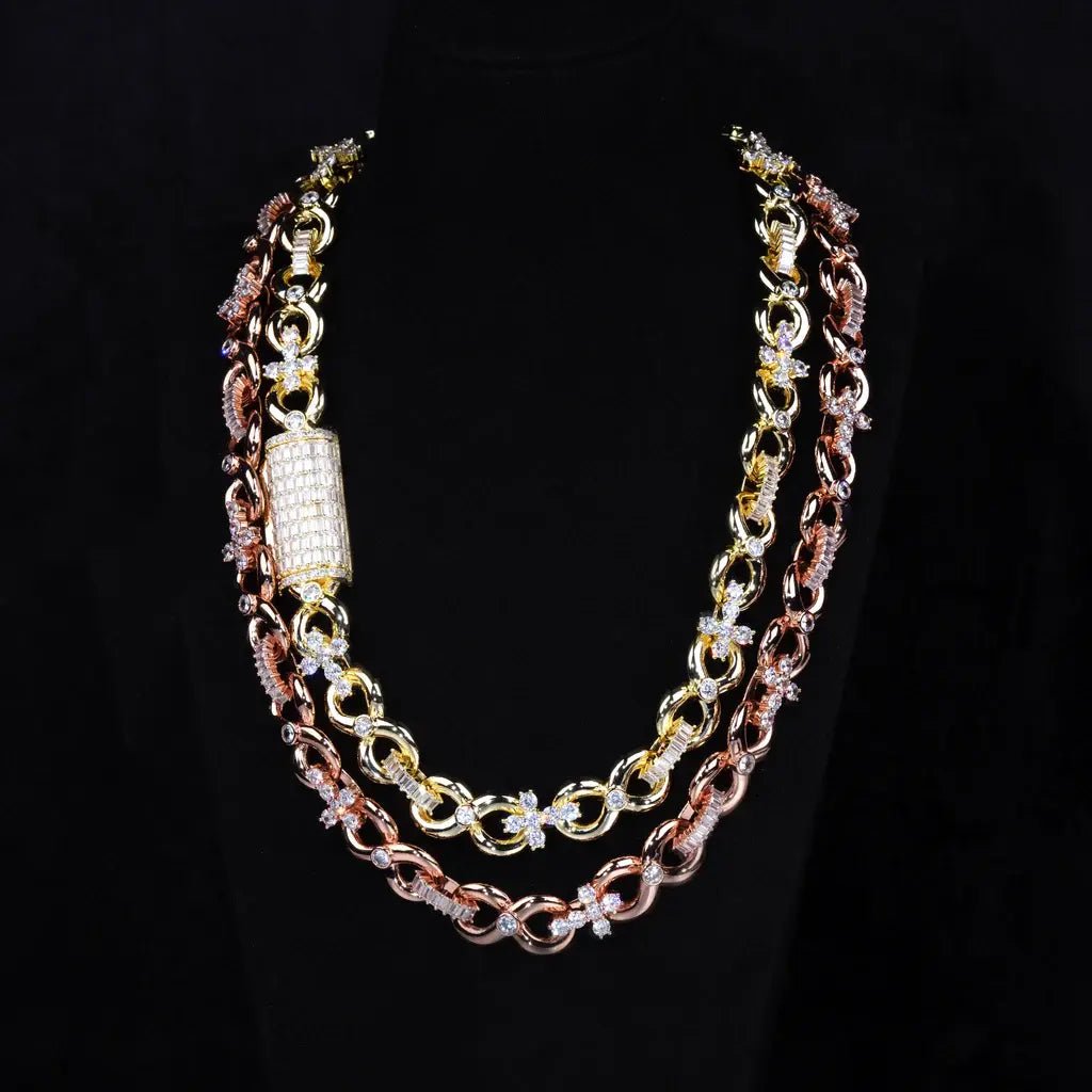 Iced Cross Link Chain - 14mm - TONGSHOP